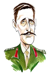 Nicholas Courtenay - caricatura del actor inglés, 1929 - 2011